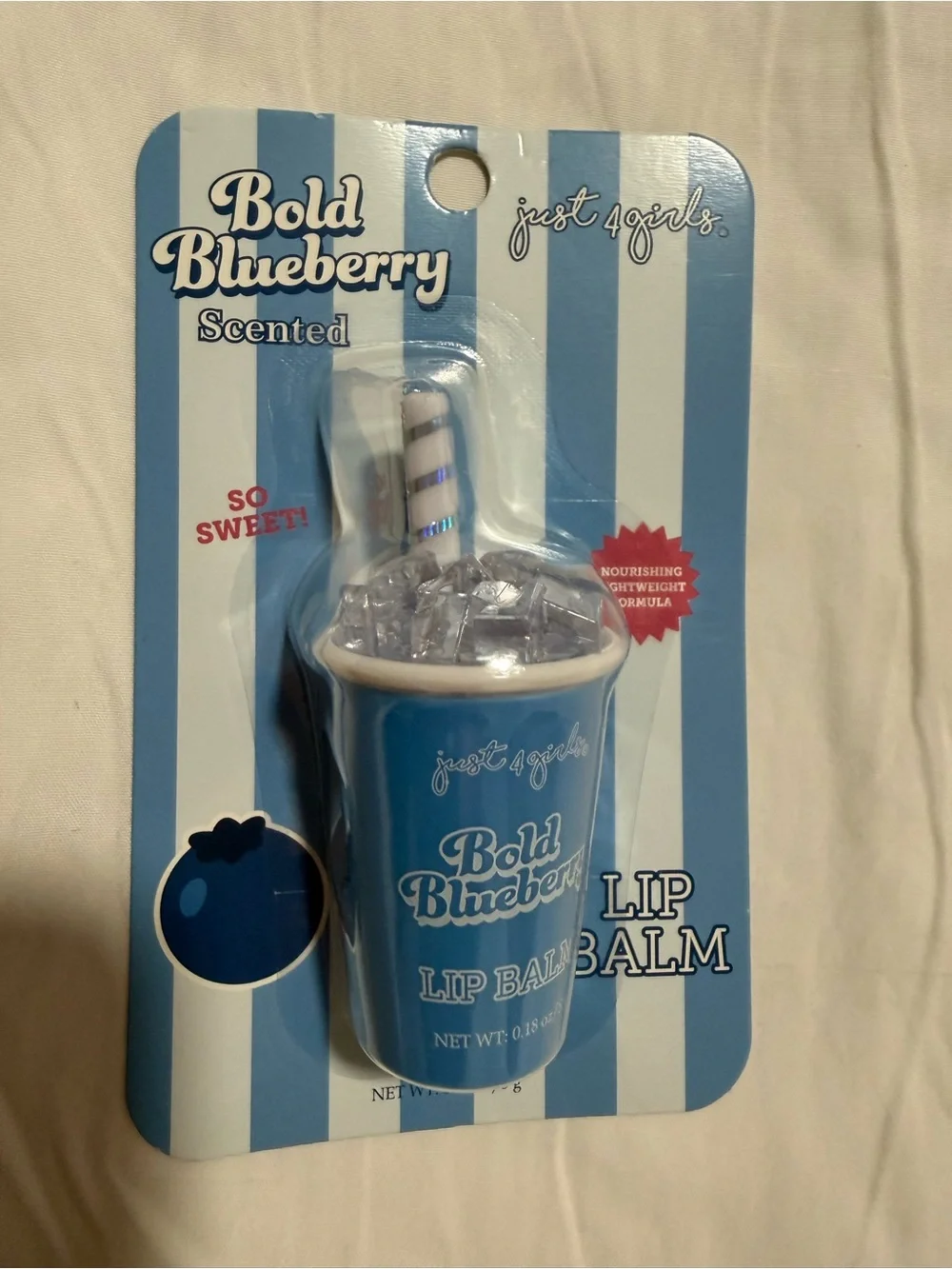 Bold Blueberry Scented Lip Balm by just 4 girls